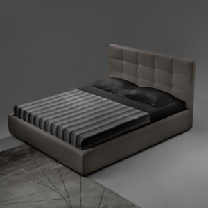 Letto matrimoniale contenitore Napoli tessuto tortora