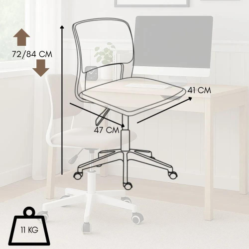 Poltrona a gas sirius grigio chiaro 3