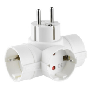 Adattatore spina schuko a  3 presa schuko