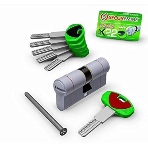 Doppio cilindro cromo sat EvoK22 CHIAVE 30 - CHIAVE 40 mm 1+5 chiavi 0K22