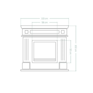 Biocamino Etna noce 3,5 LT 110x37x102 cm