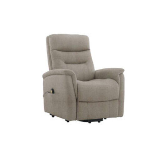 Poltrona recliner soft due motori tessuto beige  