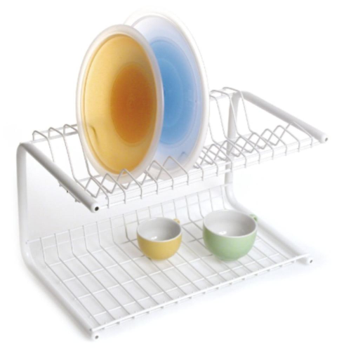 Scolapiatti 2 piani cm.70 b/co