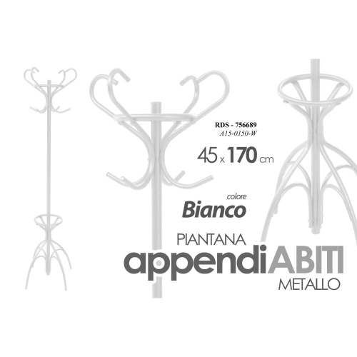 Piantana appendiabit bianco