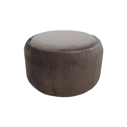 Pouf Velluto Wendy con Contenitore Grigio D59Xh35