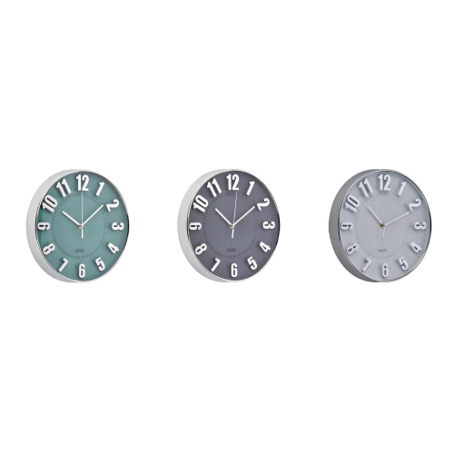 Orologio da parete in plastica-ass. 3 colori D30