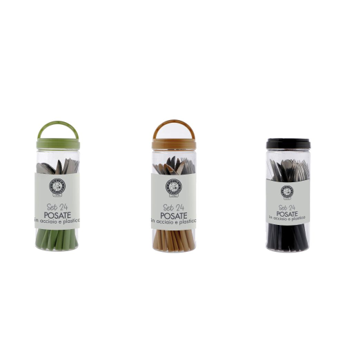 S/24 Posate In Acciaio+Plastica A3C