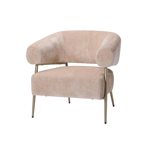 Poltrona in velluto Roel beige