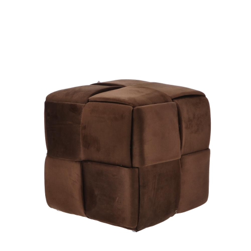 Pouf Velluto Marrone Cm37X37Xh37
