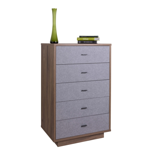 Cassettiera audace noce/grigio