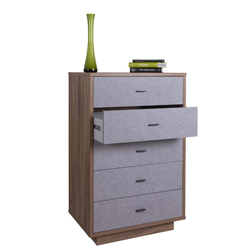 Cassettiera audace noce/grigio