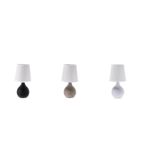 Lampada con base in ceramica Jaime  ass. 3 colori