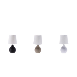 Lampada con base in ceramica Jaime  ass. 3 colori