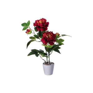 Vaso con Peonia finta Ass 4 colori D12Xh58