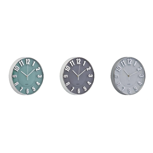 Orologio da parete in plastica-ass. 3 colori D30