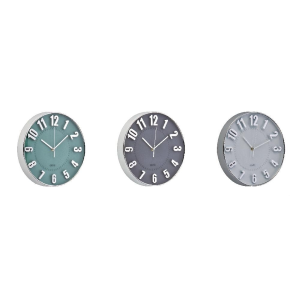 Orologio da parete in plastica-ass. 3 colori D30