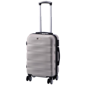 Trolley rigido 4 ruote in ABS chiusura TSA grigio chiaro 32 l.