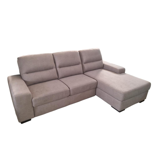 Divano angolare con contenitore sofia grigio chiaro