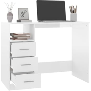 Scrivania dink bianca 3 cassetti 120x48xh75