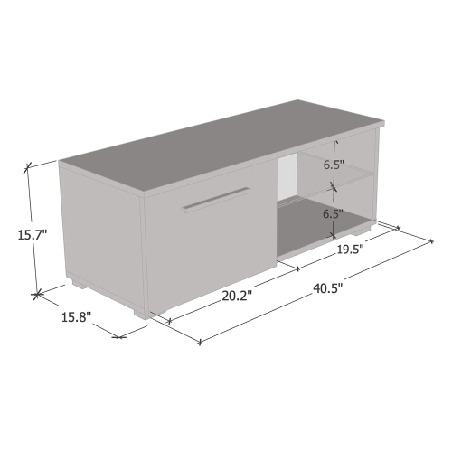 Porta tv relax01 bianco 120x40x40