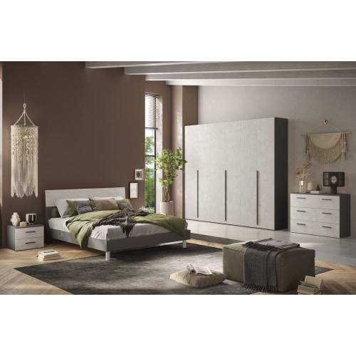 Camera Bolzano antracite spatolato