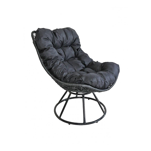 Poltrona con cuscino nero cm 75x92xh98 