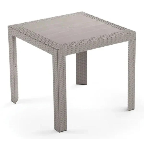 Tavolo Saturno Quadro 80X80 Tortora