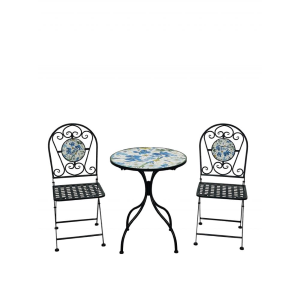 Set 3 pz da esterno in ferro e ceramica D60