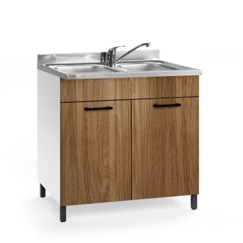 Kit Cucina Noce Naturale Base S.L. 2A Cm 80X50X85H