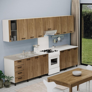 Kit Cucina Noce Naturale Base S.L. 2A Cm 80X50X85H
