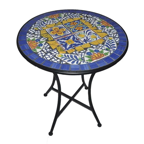 Tavolo blu makari tondo d.cm 60