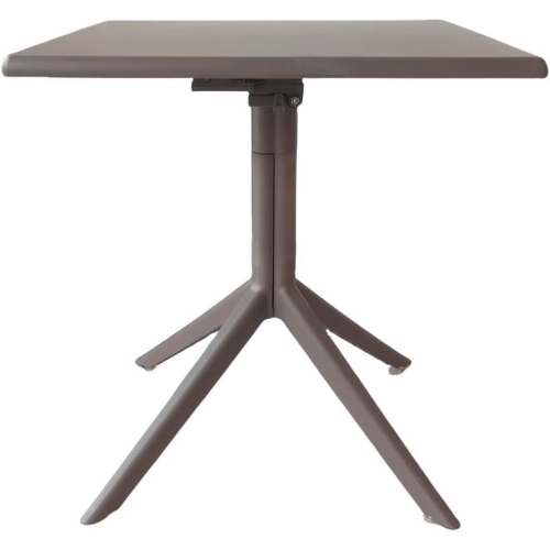 Tavolo Calahonda Top Pieghevole 70X70Xh.75Cm Tortora