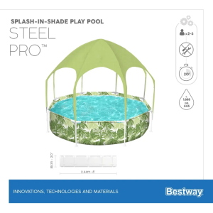 Piscina kiddie splash in shade d 244x51cm 