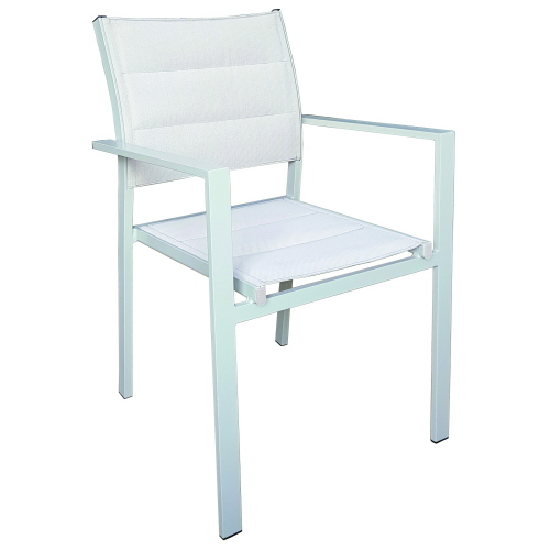 Sedia poltrona con braccioli Cm 62X56X87H Bianco