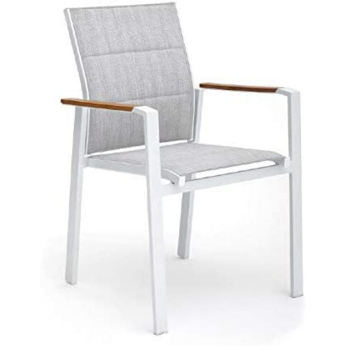 Sedia poltrona con braccioli In Polywood Cm 58X56X88H Bianco