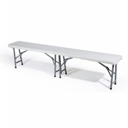 Panca pieghevole bianca 183x28x44cm 