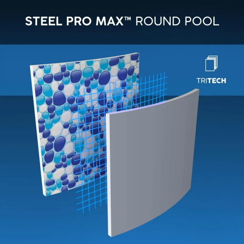 Piscina CM 457X122H Tonda Steel pro MAX con pompa filtro LT. 16051