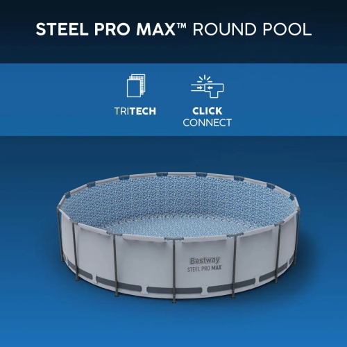 Piscina CM 457X122H Tonda Steel pro MAX con pompa filtro LT. 16051