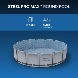 Piscina CM 457X122H Tonda Steel pro MAX con pompa filtro LT. 16051