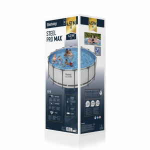 Piscina CM 457X122H Tonda Steel pro MAX con pompa filtro LT. 16051