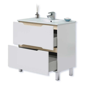 Mobile bagno lea 80 2c bianco/rover