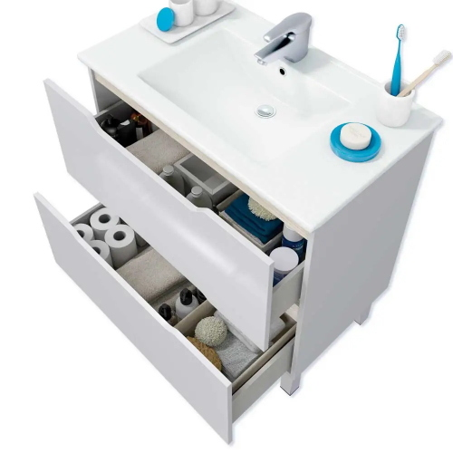Mobile bagno lea 80 2c bianco/rover