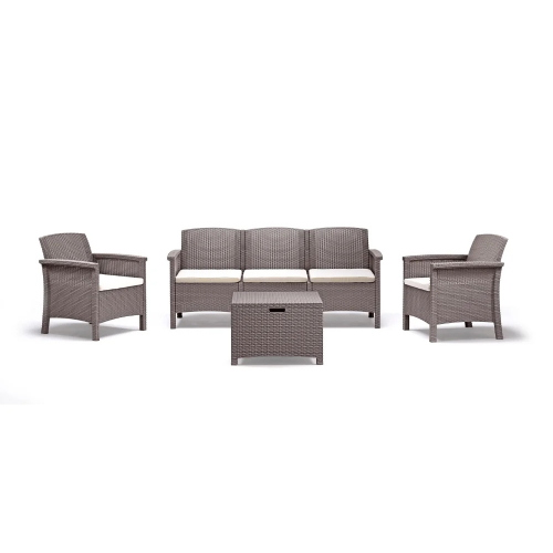 Set Salotto Venezia 3 posti Taupe