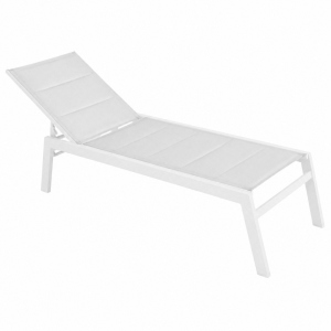 Lettino estivo bianco in alluminio