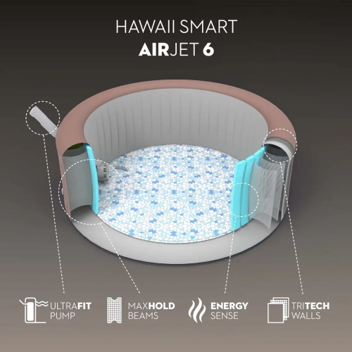 Idromassaggio gonfiabile Hawaii Lay-Z-Spa AirJet 4-6 persone