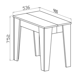 Tavolo consolle Spillow II Lega 90x306x75