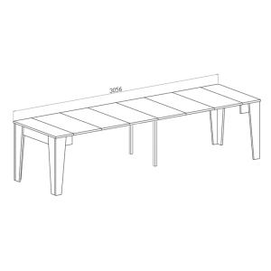 Tavolo consolle Spillow II Lega 90x306x75