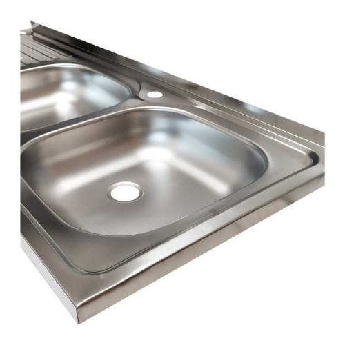 Kit Cucina Lavello Cm 120 Inox 2 Vasche + G. Dx