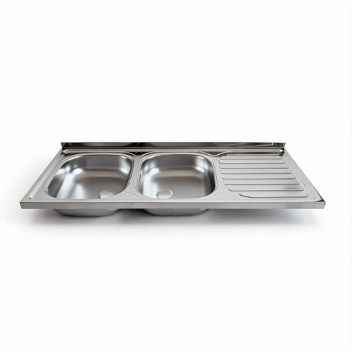Kit Cucina Lavello Cm 120 Inox 2 Vasche + G. Dx