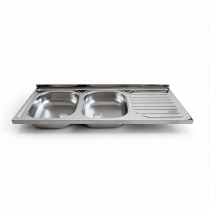 Kit Cucina Lavello Cm 120 Inox 2 Vasche + G. Dx